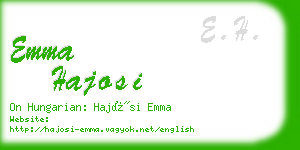 emma hajosi business card